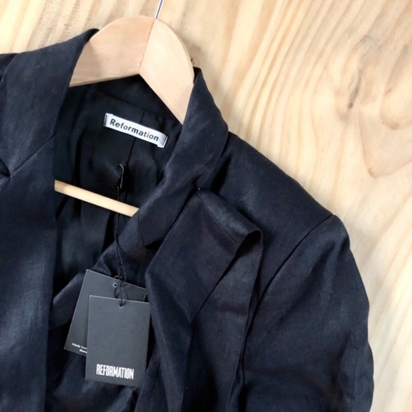 Reformation Rae Blazer (Black) - Picture 6 of 6